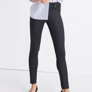 Madewell highrise skinny jean coated black